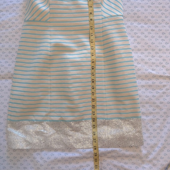 NWT Lilly Pulitzer Remi Striped Strapless Size 8 Dress in Cream and Turquoise - Picture 4 of 8